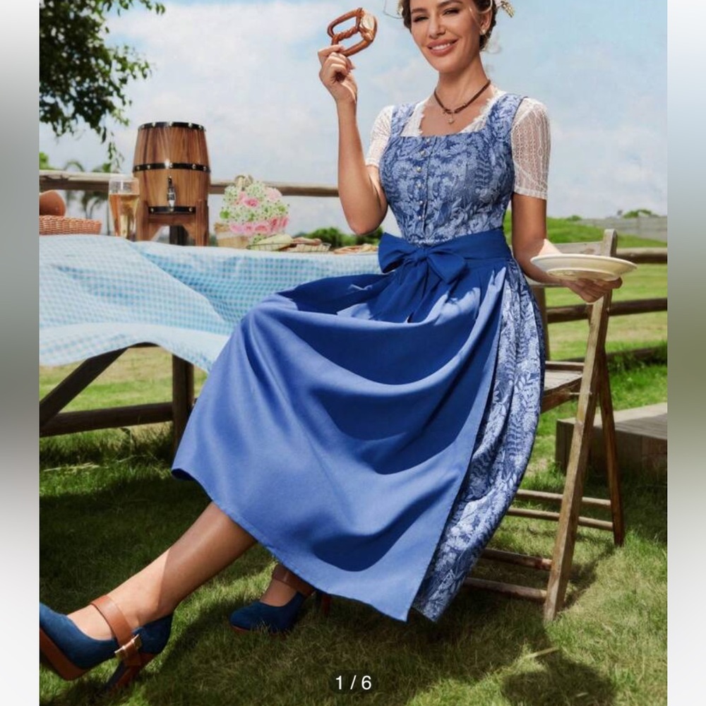 Shein Francila Blue dress and apron set
